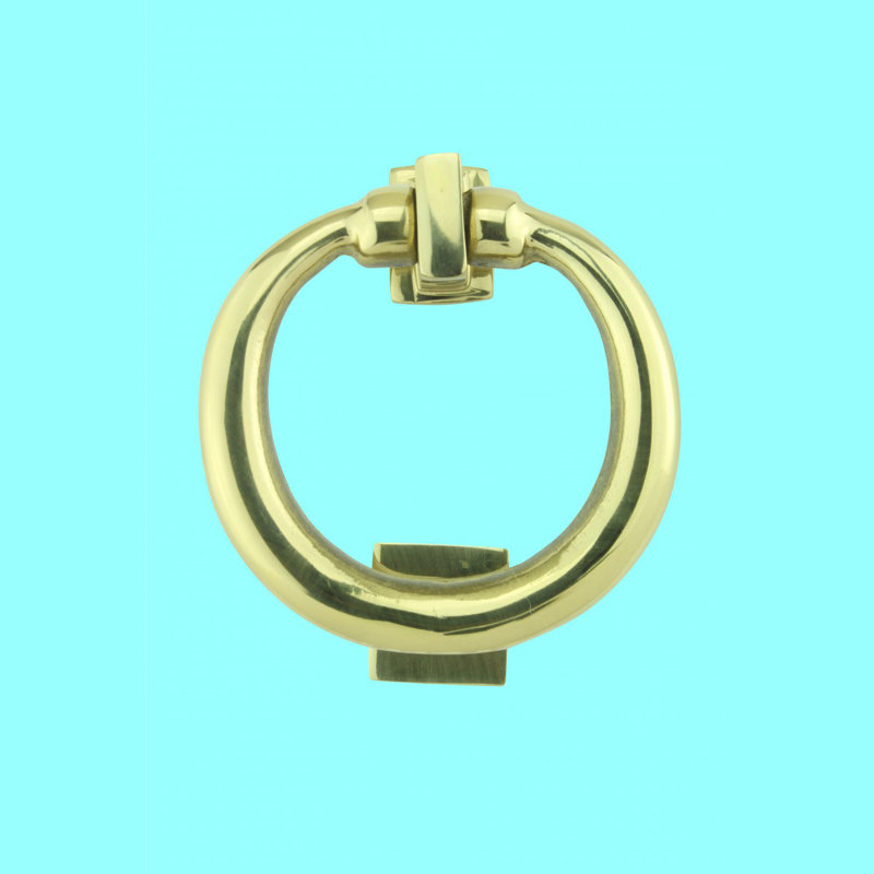 The Renovators Supply Inc. Ring Entry Solid Brass Door Knocker Antique